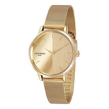 Relogio Mondaine Feminino Dourado Grande 32117lpmvde1