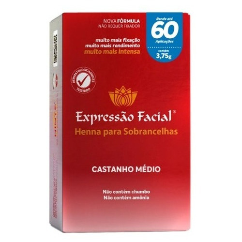 Henna Para Sobrancelhas Expressão Facial 60 Aplicações 3,75g