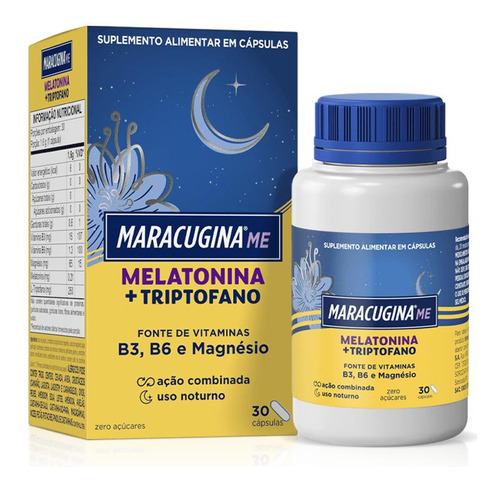 Maracugina Me Melatonina + Triptofano 30 Cápsulas