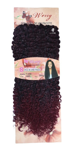 Cabelo Organico Cacheado Para Crochet Braids Weng + Agulha