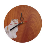 Reloj De Pared En Madera Diseño Vintage Gato