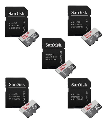 Promoção 5 Cartão De Memória 32gb Sandisk Ultra Original