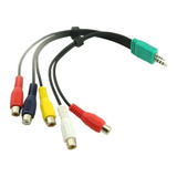 Cable 5 Rca Componente Hembra A 3.5mm + 2.5mm Macho