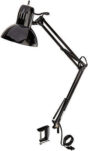 Lámpara Escritorio Negro Metal De Pinza Flexible 60w 120volt