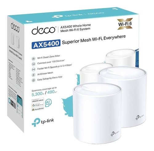 Roteador Mesh Tp-link Deco X60 Wifi6 Ax3000 Pack Com 2