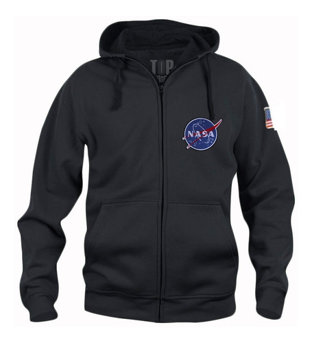 Buzo Buso Hoodie Capota Cremallera Capucha Nasa