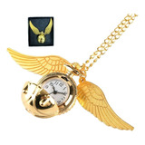 Harry Potter Quidditch Snitch Dorada Reloj Cadena Cosplay 