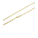 Corrente Colar Gargantilha Elo Oval  Femimina 40cm Ouro 18k