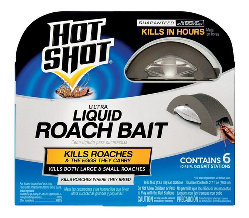 Hot Shot Bait Trampas Mata Cucarachas 79.8ml (6 Trampas)