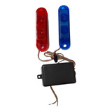 Luces Led Intermitentes Roja Y Azul 12v Moto Axon 