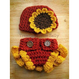 Set Girasol Tejido Crochet 