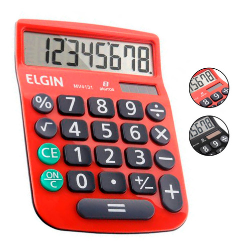 Elgin Calculadora 8 Dígitos Mv-4131 Mv-4133 Lcd Extragrande
