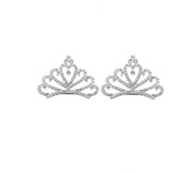 Princesa Tiara Peine, 2pcs Mini Corona Rhinestone Peine...