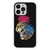 Case Funda Para iPhone Calavera Penacho Arte Maya Azteca 06