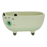 Cachepot Ceramica Banheiro Cachorro Branco