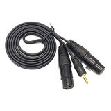 Cable Doble Hembra Xlr A 3,5 Mm Trs, Negro/1.5 M