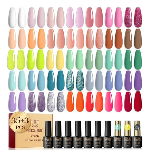 Kit 24 Esmaltes En Gel Semipermanentes - mL a $815