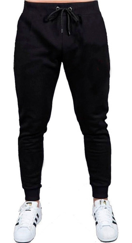 Calça Moletom Masculina Lisa Academia Jogger Slim Inverno