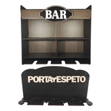 Kit Adega Bar Porta Espetos De Churrasco Decoração Parede