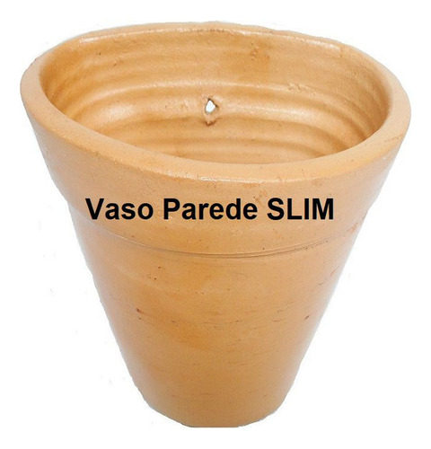 Vaso Slim Barro Floreira Parede Jardim Vertical 20pç Verniz