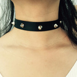 Gargantilla Choker Con Taches Rock Punk Metal