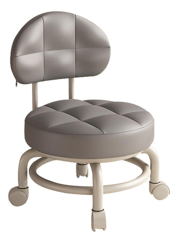 Silla Con Asiento De Ruedas Taburete De Pedicura Gris Oscuro