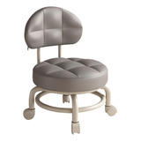 Silla Con Asiento De Ruedas Taburete De Pedicura Gris Oscuro