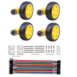 Dc Rueda Motor De Motor Pcs Kit Tt  V Dual Eje Del Sopo...