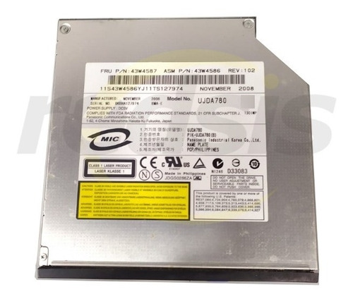 Unidad Dvd-rom/cd-rw Ibm Ultraslim Ve (24x) Ujda-780 43w4587