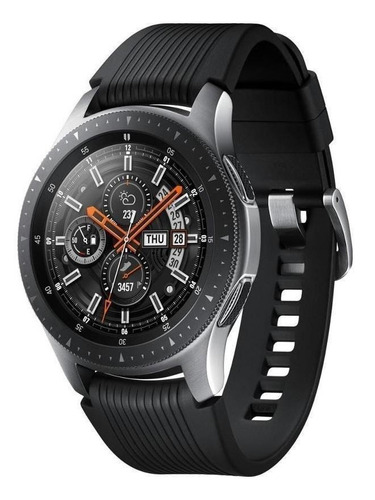 Samsung Galaxy Watch (bluetooth) 1.3  Caja 46mm De  Acero Inoxidable  Silver, Malla  Negra De  Silicona Sm-r800