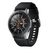 Samsung Galaxy Watch (bluetooth) 1.3  Caja 46mm De  Acero Inoxidable  Silver, Malla  Negra De  Silicona Sm-r800