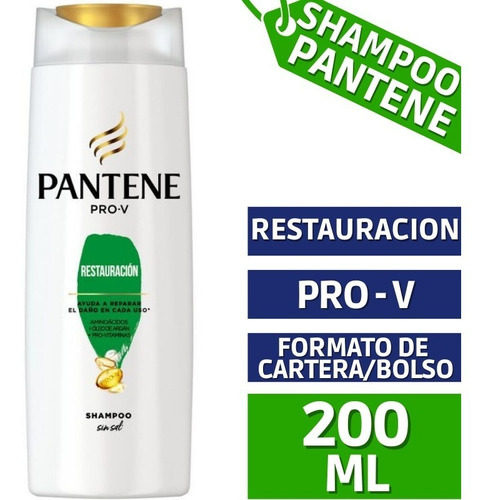  Shampoo Pantene Restauración 200 Ml - Formato De Cartera