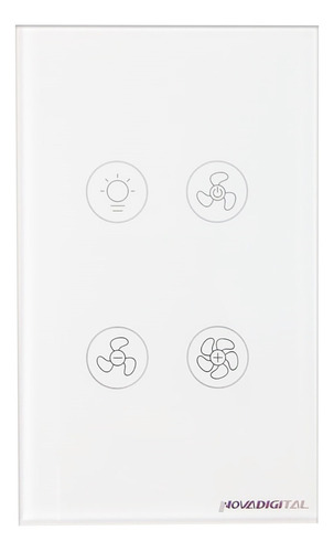 Interruptor Ventilador E Luz Wifi Smart Alexa Nova Digital