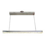 Luminaria Pendente Cristal K9 Led 24w Linha Reta Cor Cromado 110v/220v