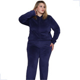 Abrigo Feminino Plush Plus Size Veludo Agasalho De Frio