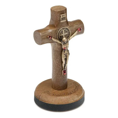 Pedestal Crucifixo Para Painel De Carro São Bento Madeira | MercadoLivre