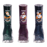 Kit Esmalte Dailus Coleção Snowland 3 Cores Cintilantes