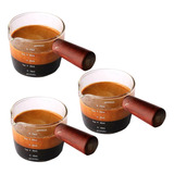 3 Tazas Medidoras De Vidrio Para Tragos De Espresso, 75 Ml,