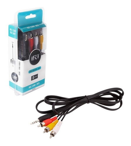 Cable Audio Y Video Plug 3.5 A 3 Rca 1.8 Mt / Tecnocenter