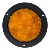 Plafón Posterior 10 Leds Con Estrobo Ámbar Redondo Tunelight