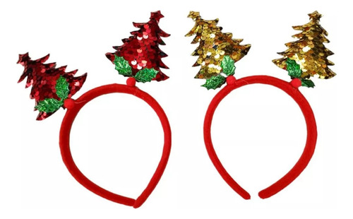 2 Diademas Navideñas Accesorio Navidad Accesorio Mujer Niñas