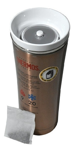 Termo Botella 470ml Bebidas Calientes Acero Inox Thermos Color Cobre