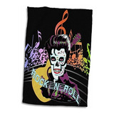 Toalla Rock And Roll Calavera Elvis 3d