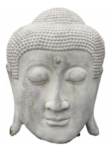 Máscara Buda Em Cimento 50 Cm