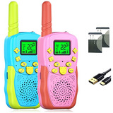 Walkie Talkies Niños Recargables, Paquete De 2, Largo ...