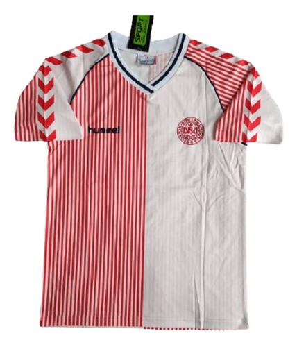 Camiseta Retro Dinamarca 1986 Suplente