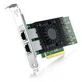 Tarjeta De Red Pci-e 10gb Nic Compatible Intel X540-t2,