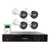 Kit 4 Câmeras Segurança Vlp 1230 B 2mp 1080 Dvr 3304 1tb Bc