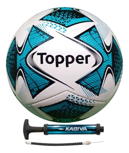 Bola De Futebol De Campo Topper Slick 22 Tech + Bomba De Ar