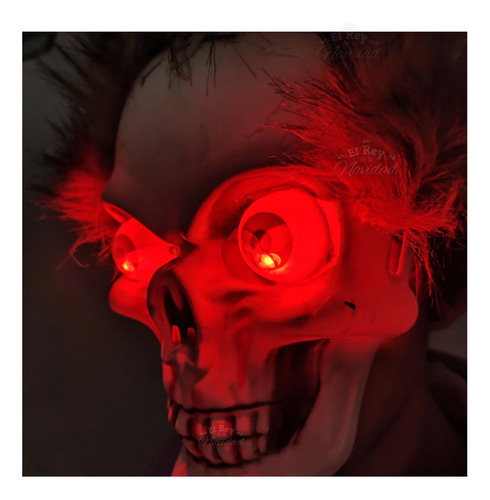 Mascara Calavera Diabolica Ojos Luminosos Halloween Disfraz